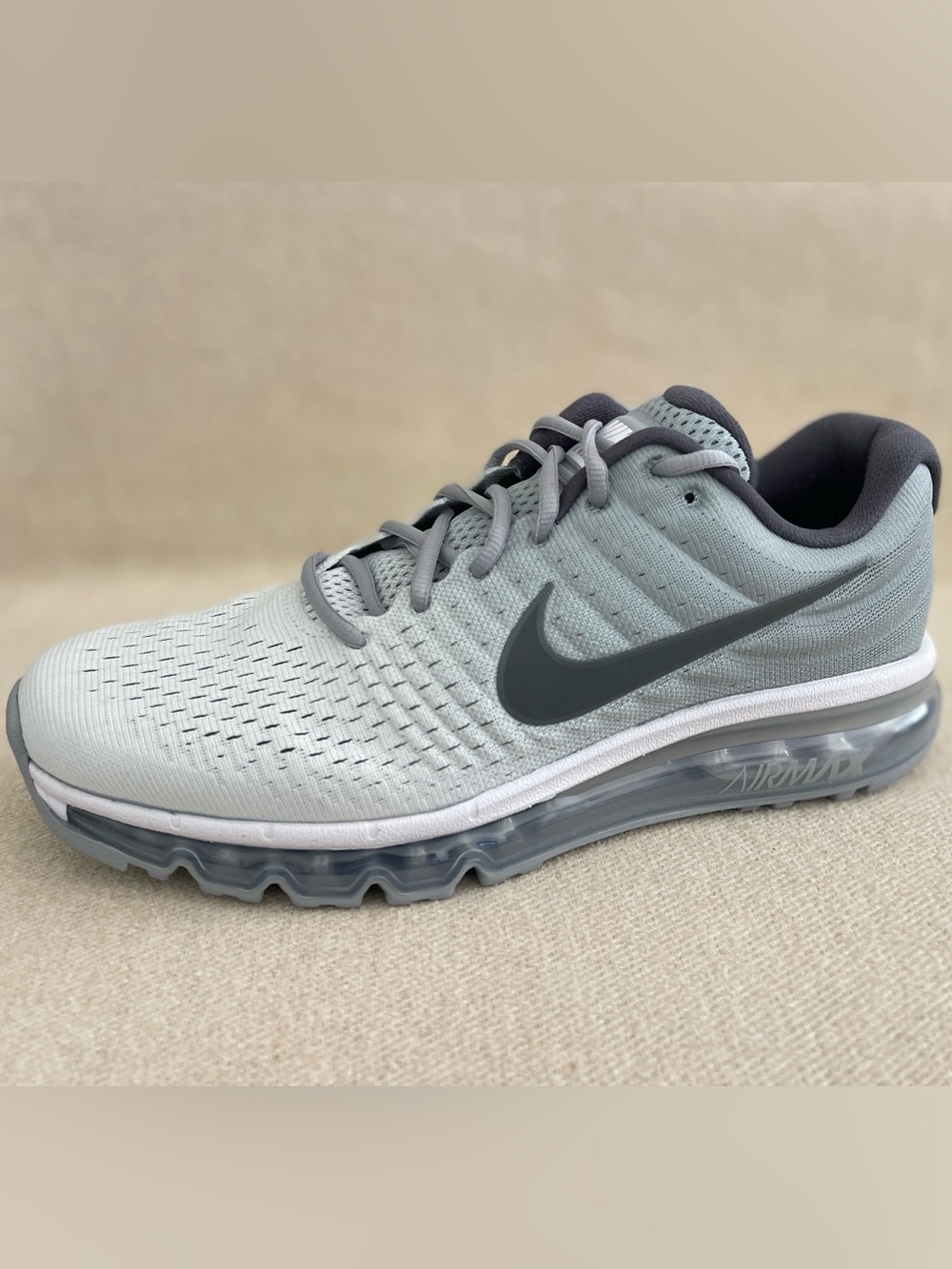 Size 11 - Nike Air Max 2017 Wolf Grey Casual Shoes 849559-101 Men’s NEW